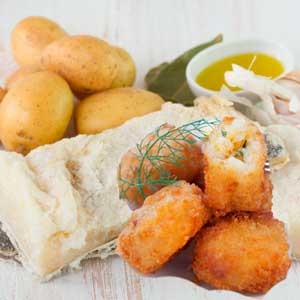 croquetas de bacalao con patata