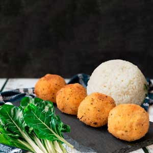 croquetas de arroz y acelga
